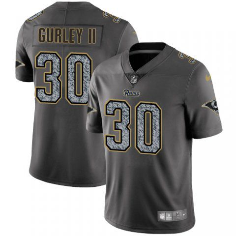 Men Los Angeles Rams 30 Gurley ii Nike Teams Gray Fashion Static Limited NFL Jerseys